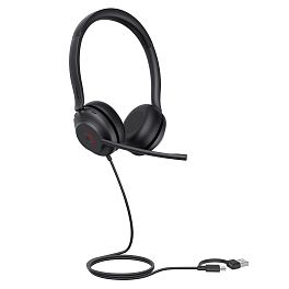 Yealink UH35 Dual UC USB-C/A, проводная USB гарнитура